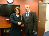 With the senator of the State of Minnesota, Amy Klobuchar