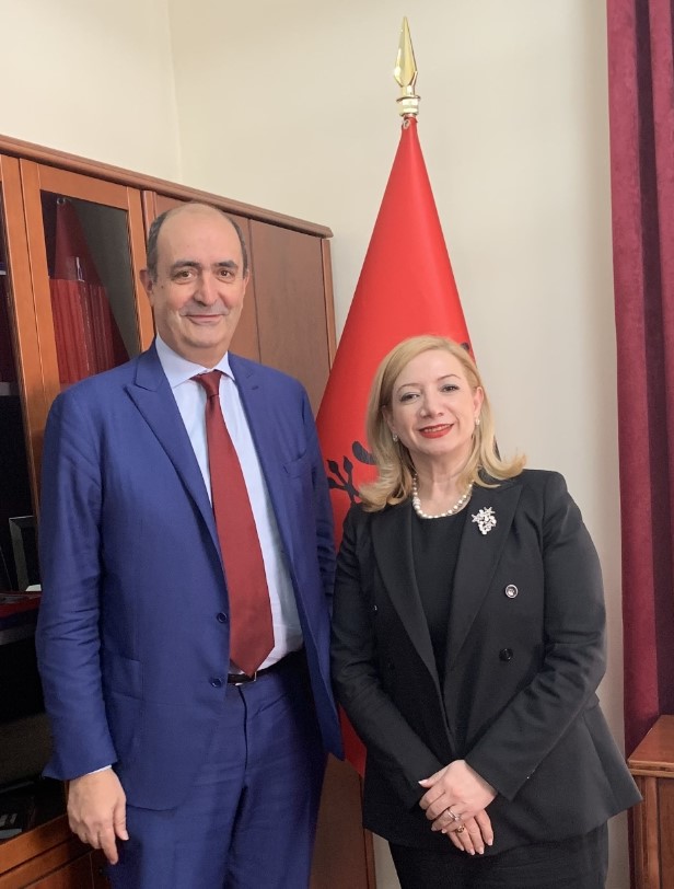 takim me kryetarin e prezencës së osbe-së në shqipëri, ambasadorin guido de sanctis, 22 shkurt 2023